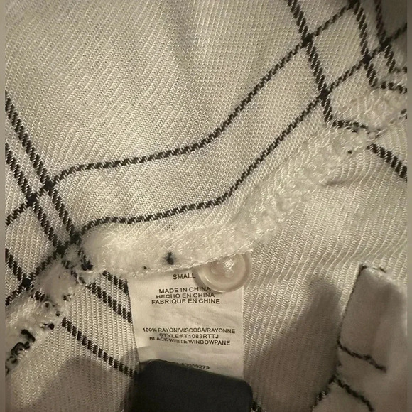 Thread & Supply white and black long sleeve button up size S - Picture 6 of 7